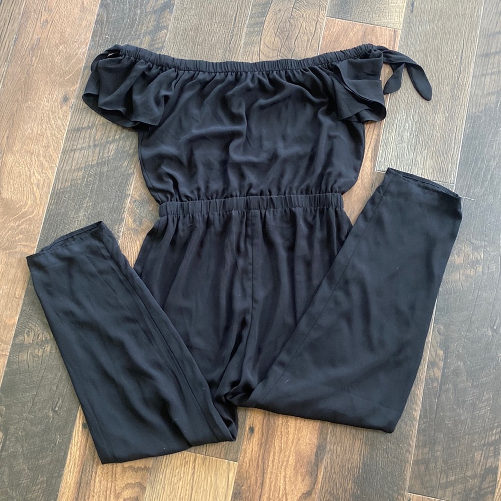 Black Express Off Shoulder Jumpsuit